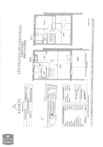 Maison à louer 3 pièces 76.07m² Vayres (33870)