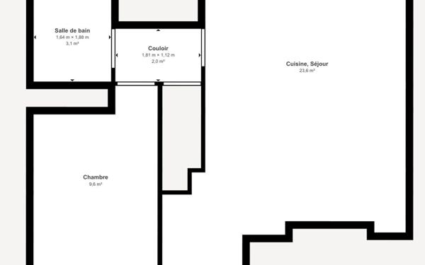 Appartement à vendre    2 pièces • 42,22 m2 Onet-le-Château