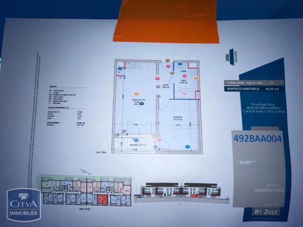 Appartement à louer 2 pièces 40.66m²