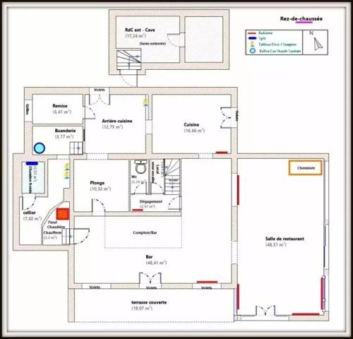 Murs commerciaux 211 m2 Restaurant + Appartement