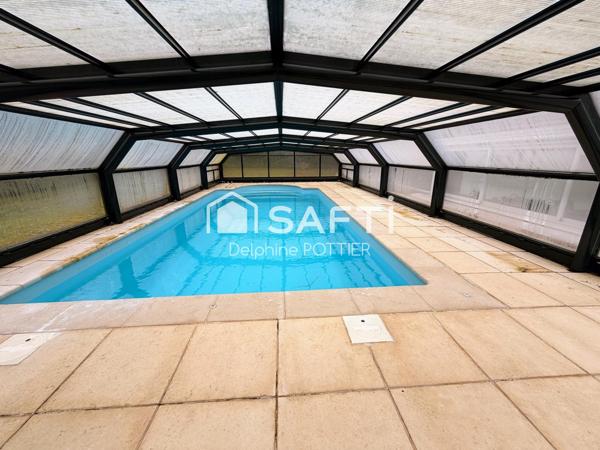 Maison 117m2, 3 chambres, dressings, piscine couverte