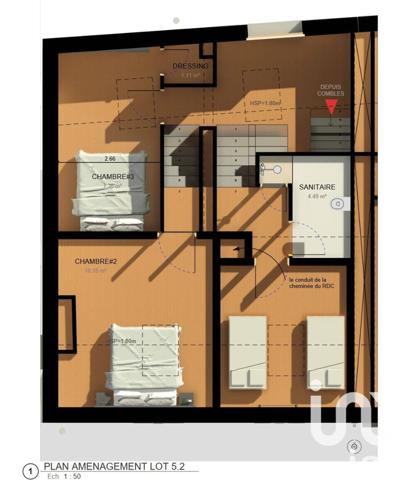 Appartement 4 pièces de 84 m² à Moulins-lès-Metz (57160)