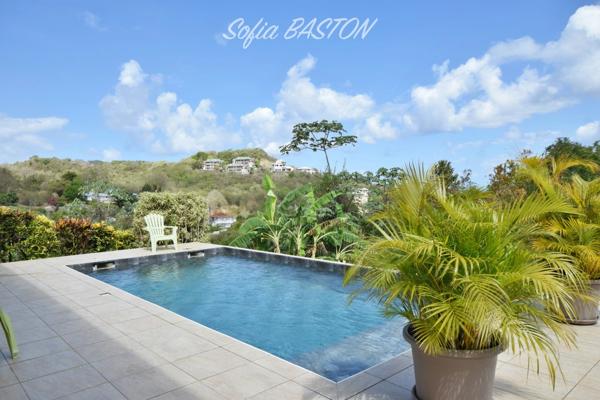 A VENDRE LES TROIS ILETS – VILLA CONTEMPORAINE T4 VUE MER AVEC PISCINE – PROCHE GOLF INTERNATIONAL (972)