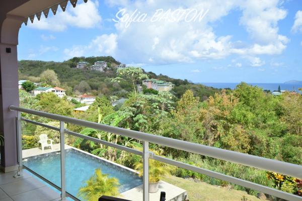 A VENDRE LES TROIS ILETS – VILLA CONTEMPORAINE T4 VUE MER AVEC PISCINE – PROCHE GOLF INTERNATIONAL (972)