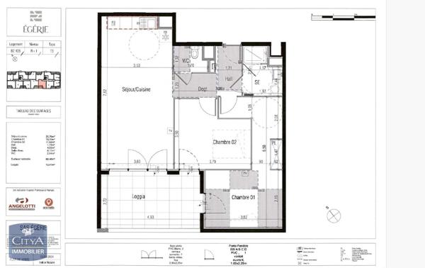 Appartement à louer 3 pièces 68.48m² Béziers (34500)