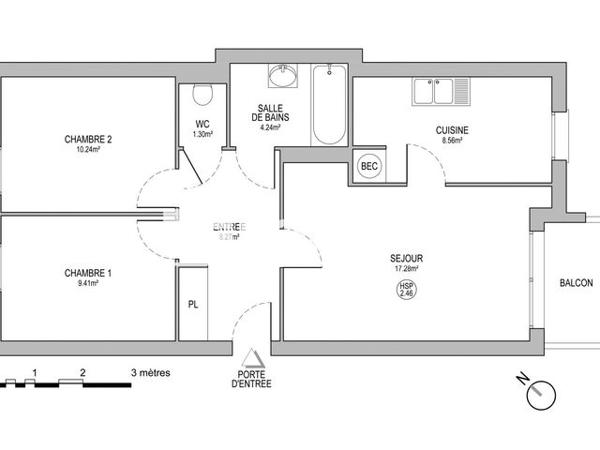 Location Appartement 3 pièces 59.3 m² - 11 RUE DES BOTTELEURS Strasbourg 67000