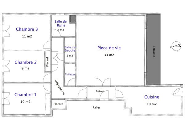 Appartement 4 pièces - 95 m² Exclusivité efficity