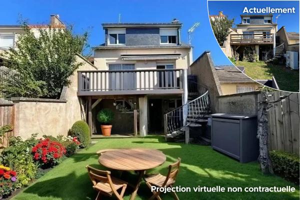 LE MANS Maison Saint-Pavin situé au calme, tramway à 10 mn, jardin, terrasse et panneux solaires