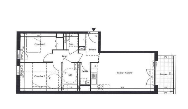 Appartement 3 pièces - 44600 Saint-Nazaire