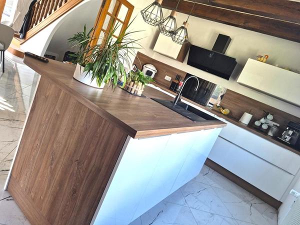 Belle Maison Individuelle ou Propriété Contemporaine avec sa Piscine de 141 m² Rénovée et à Façonner selon vos envies à plus de 200 m² avec sa vaste Cour pour Voitures - Voiliers - Bateaux, Garage Double, Dépendance et Terrain Constructible, Clos et Paysa