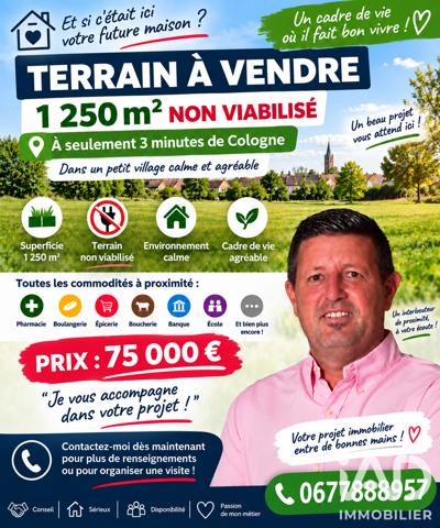 Terrain à vendre 1 250 m² Ardizas