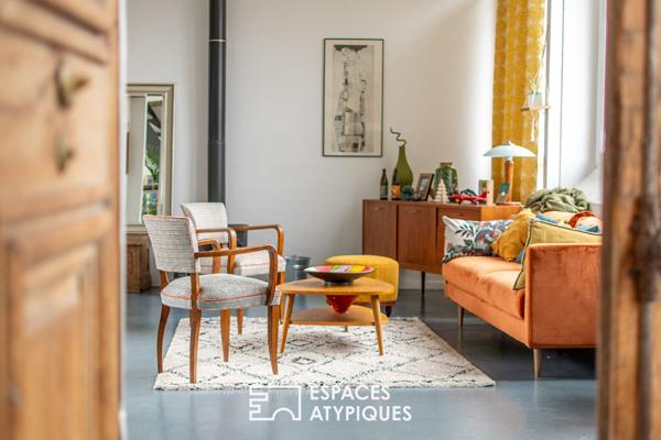 Maison familiale à l’esprit loft avec piscine au coeur de la Possonnière