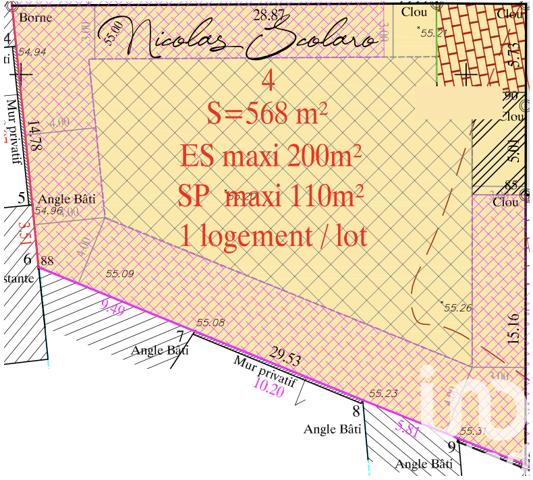 Terrain à vendre 568 m² Aubignan