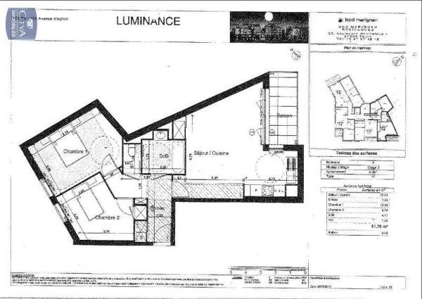 Appartement à louer 3 pièces 61.78m²