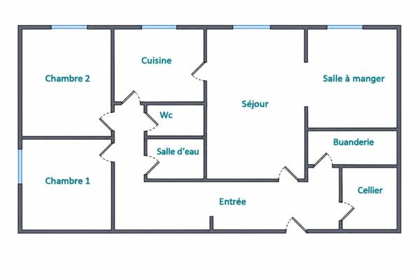 GRAND T3 Bis - 82 M2 - (Idéal Primo Accèdent - Colocation )
