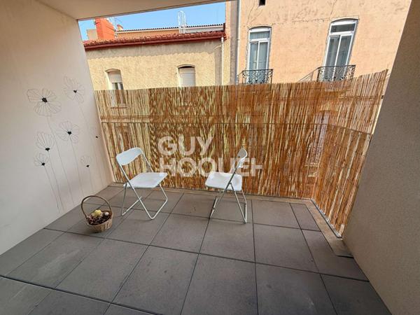 EXCLUSIVITE - à vendre à PERPIGNAN (66000) quartier gare - Appartement F2 de 37,73 m² - vendu Loué - avec terrasse et parking