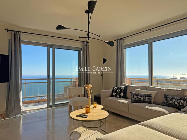 A vendre, Côte d'Azur Beausoleil, Appartement rooftop vue mer