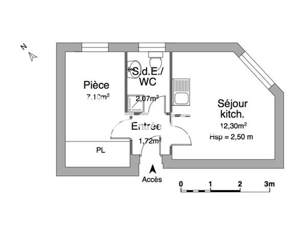 Location Studio 23.19 m² - 42 RUE PALISSOT Nancy 54000