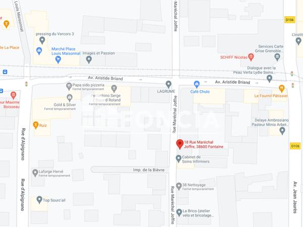 Location Studio 21.11 m² - 18 AVENUE MARECHAL JOFFRE Fontaine 38600