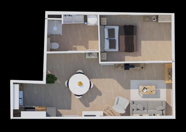 Appartement T2 43m2 LA VERPILLIERE