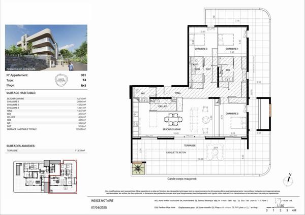 T4 dernier etage vue panoramique