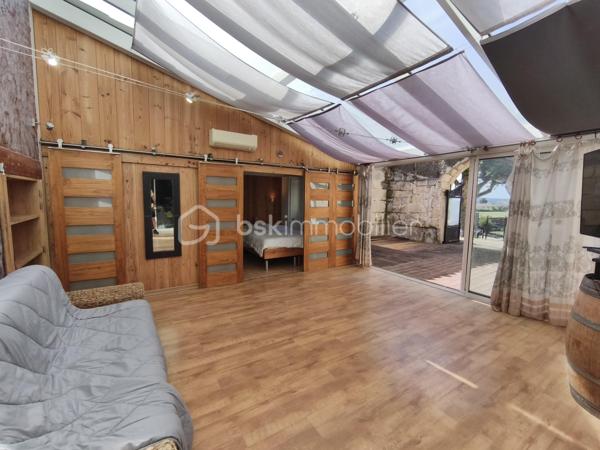 Villeneuve , au milieu des champs à découvrir cet ancien corps de ferme ( époque Napoléon ) qui se compose en rdc d' une habitation de 100 m², à l' étage par un accès indépendant un appartement Type 3 de 55 m² , plus 180 m² de bâtit dont le gros oeuvre a été  fait et qui permettrait l' aménagement de plusieurs appartements Cette bâtisse sur 4000 m² de terrain comprend aussi un garade de 50 m² ( même surface au dessus ) , un carport neuf ou l' ont peut loger un camping car et elle est dotée de 12 p anneaux photovoltaiques , un puit , cave......