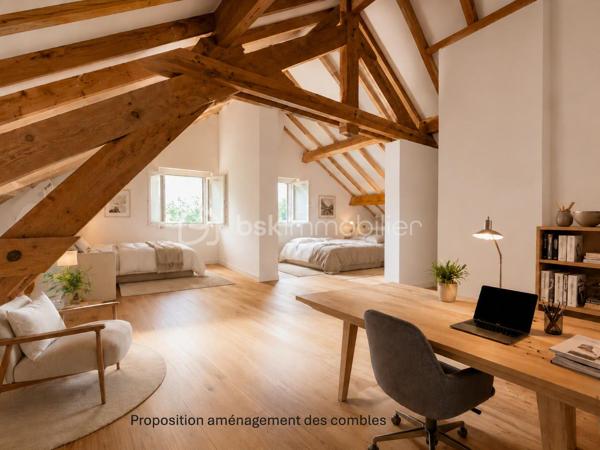 CLAIX – Maison familiale avec terrain de 1 075 m², vue dégagée et potentiel d'agrandissement (jusque 50 m2)
BSK Immobilier - Carole ROYANEZ, vous propose en exclusivité sur la commune de Claix, dans un environnement résidentiel calme et recherché, cette maison individuelle implantée sur une belle parcelle arborée de 1 075 m². La maison développe 100 m² habitables, 39 m2 d'annexes (garage et buanderie), 50 m2 à aménager en habitable et propose un agencement fonctionnel.
Bénéficiant d’une vue dégagée sur les 4 massifs grenoblois, elle offre un cadre de vie agréable, de beaux extérieurs et un potentiel d’agrandissement intéressant, tout en étant idéalement située à proximité des écoles et des accès vers Grenoble.

Elle propose un espace de vie composé d'un séjour traversant avec cheminée, baigné de lumière, ouvrant directement sur de grandes terrasses exposées Sud et Ouest, ainsi qu'une cuisine semi-indépendante.
Côté nuit, elle se compose actuellement de plain pied d'une chambre avec une salle d’eau séparée, ainsi que deux chambres supplémentaires, avec une salle de bains au demi-niveau, offrant une séparation pratique pour la vie familiale.
Des travaux de rafraichissement (peintures, sols) sont à prévoir. 
Concernant le confort et les annexes, la maison dispose de menuiseries double vitrage, de la climatisation réversible (un bloc par chambre et 2 dans le salon), de la fibre optique, de l'alarme et d'un tableau électrique aux normes (2023). Un grand garage de 31 m² équipé d’une porte électrique, une buanderie, une cave ainsi que plusieurs stationnements extérieurs complètent ce bien. 
Un atout rare : la maison dispose de combles aménageables de 70 m² au sol, déjà équipés d'ouvertures et des arrivées nécessaires (électricité/sanitaires), offrant une réelle opportunité d'évolution selon vos projets.
Les charges de copropriété sont de 120 euros/an et la taxe foncière est d'un montant de 2479 euros.