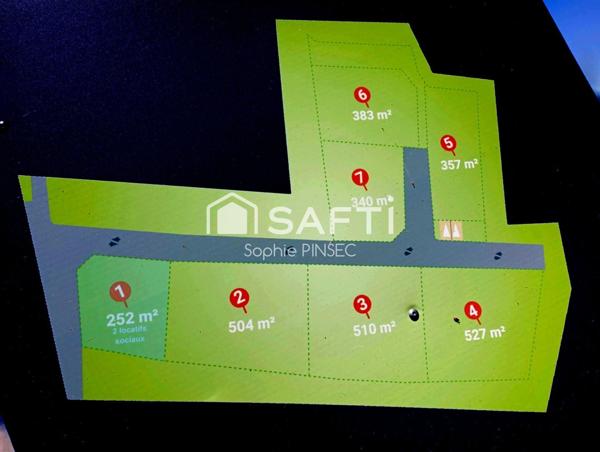Terrain constructible et viabilisé 383m² proche RIA