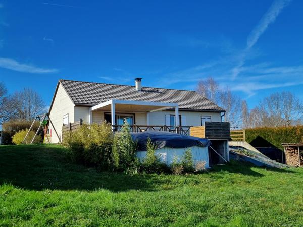 plein pied avec terrasse, terrain et vue campagne