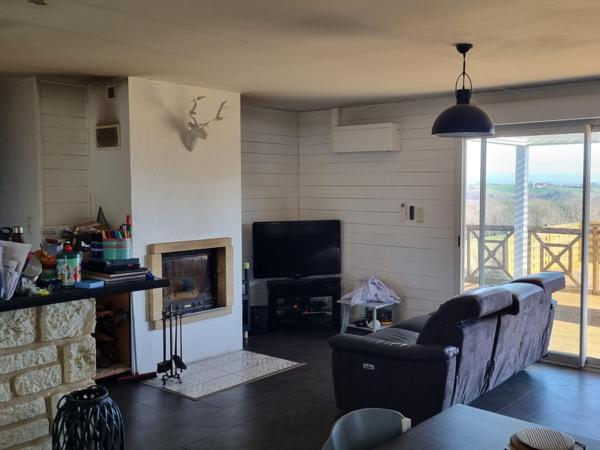 plein pied avec terrasse, terrain et vue campagne