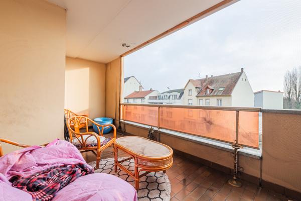 Bischheim (67800) À vendre – Appartement 3 pièces 75,37 m² avec grand balcon – Bischheim