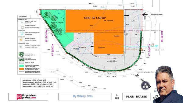 MURS COMMERCIAUX ou INDUSTRIEL ENTREPOT - CHAVANOZ - 578 m2