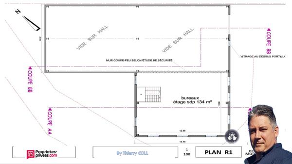 MURS COMMERCIAUX ou INDUSTRIEL ENTREPOT - CHAVANOZ - 578 m2