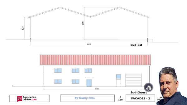 MURS COMMERCIAUX ou INDUSTRIEL ENTREPOT - CHAVANOZ - 578 m2