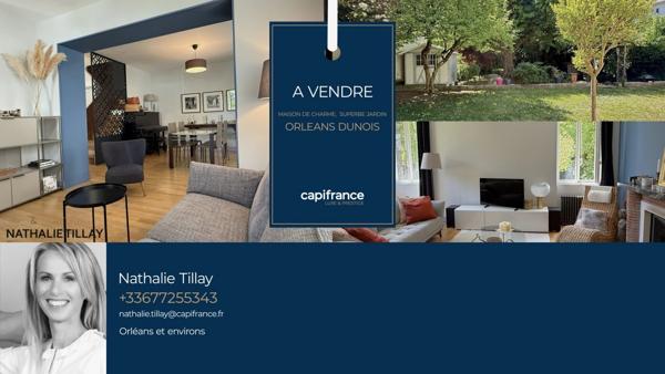 orleans Dunois, maison a vendre, rénovée, grand jardin et stationnements sécurisés . Exclusivité