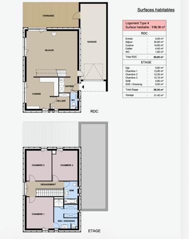 Maison Senlis 4 pièces 119.1 m²