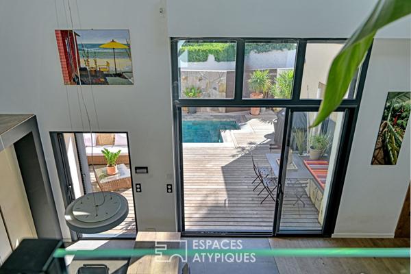 Loft familial dans un ancien chai réhabilité avec piscine