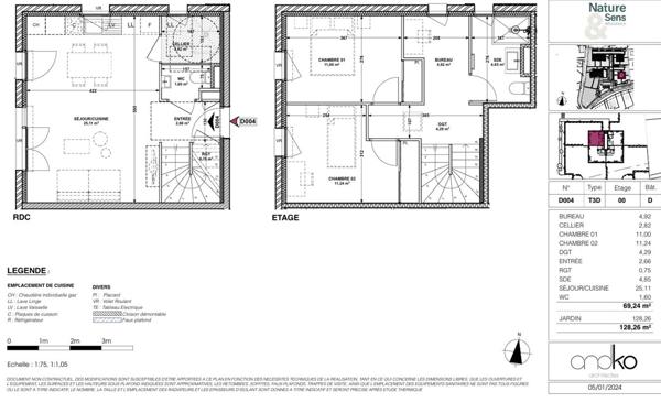 Appartement à vendre    2 pièces • 69,24 m2 Gap
