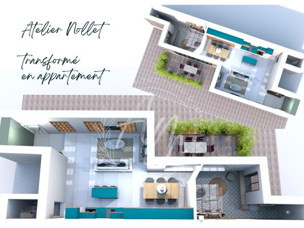 Appartement 1 pièce - 50 m² Exclusivité efficity