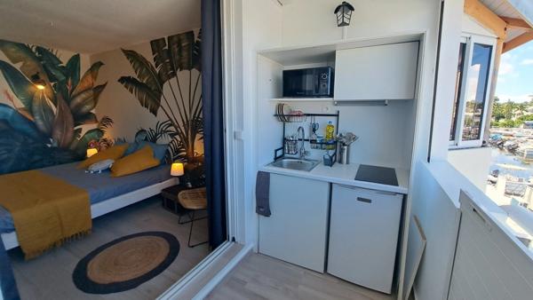 Studio raffiné avec vue imprenable sur le port de Saint-François