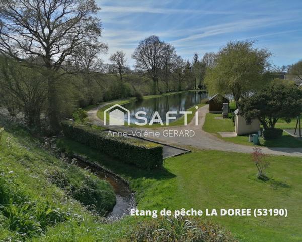 Terrain 3820m² avec garage et mare, accès sécurisé