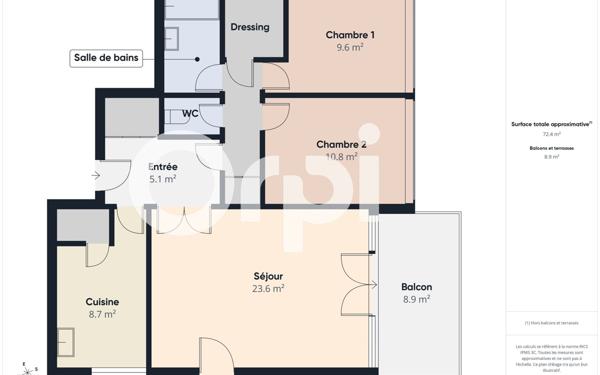 Appartement à vendre    3 pièces • 71 m2 Vélizy-Villacoublay