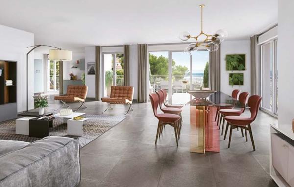 VUE MER , T5 de 157,50 M2 , sur les hauteurs du Cannet