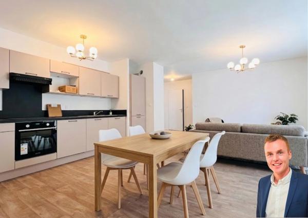 QUIMPER (29) ERGUE ARMEL - Appartement T4 de 95 m² habitables – Terrasse de 48 m² – Parking souterrain.