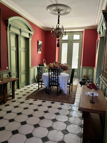 Dpt (32) NOGARO proche, ELEGANTE MAISON DE NOTABLES, économique, du XIXs 600M2, parc séculaire, dépendances en U, 11 ha, sans travaux,