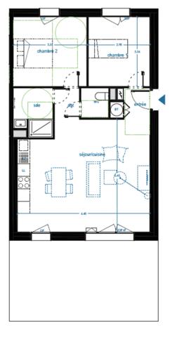 appartement à vendre 3 pièces CANEJAN (33), jardin 27m², 1 parking
