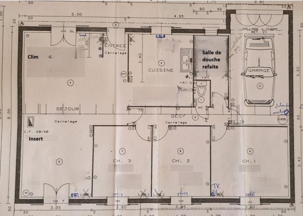 Pennautier (11610) Maison PP de 88 m² en 3 ch - Véranda - Piscine