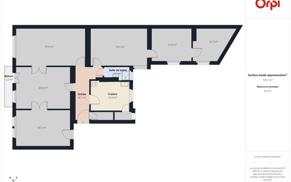 Appartement à vendre    6 pièces • 129,18 m2 Strasbourg