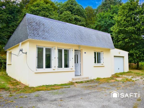 Deux maisons plain-pied avec garages et terrain