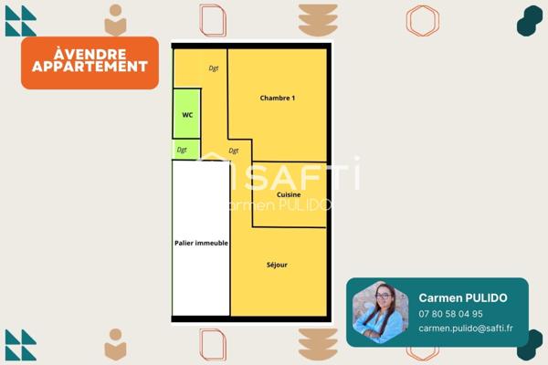 Appartement de type T3 duplex : proche de toutes les commodités à pieds.
